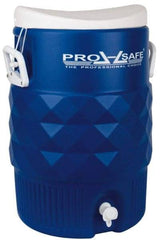 PRO-SAFE - 5 Gal Beverage Cooler - Plastic, Blue/White - Caliber Tooling