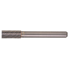 SA-51 Double Cut Solid Carbide Bur-Cylindrical without End Cut - Exact Industrial Supply