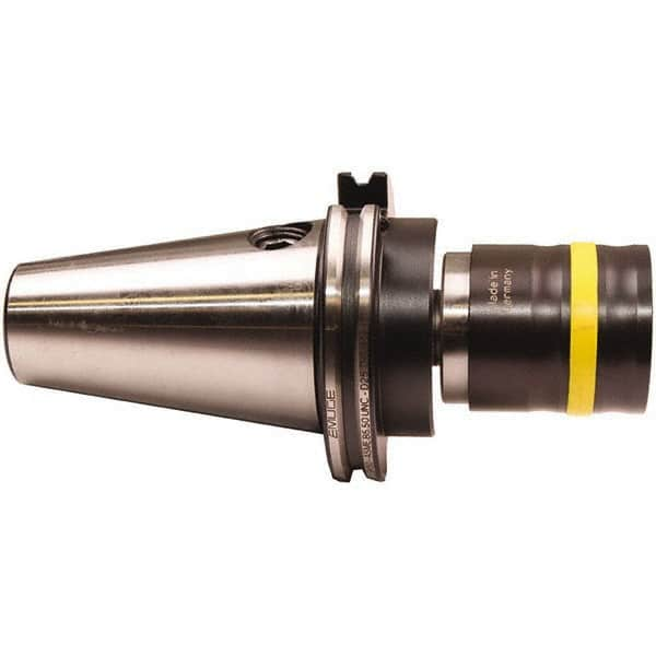 Emuge - 40mm Straight Shank Diam Tension & Compression Tapping Chuck - M4.5 Min Tap Capacity, 88mm Projection, Size 3 Adapter, Quick Change - Exact Industrial Supply