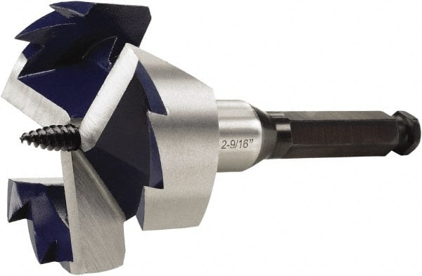 Irwin - 2-9/16", 7/16" Hex Shank, Self Feed Drill Bit - Caliber Tooling