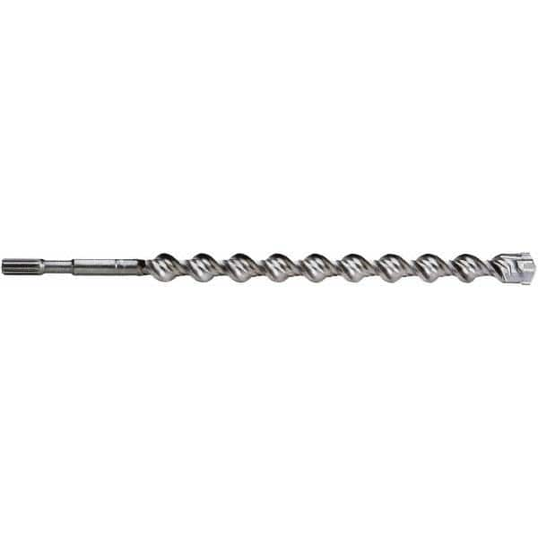 7/8″ Diam, Spline Shank, Carbide-Tipped Rotary & Hammer Drill Bit 11″ Usable Length, 16″ OAL