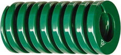 Associated Spring Raymond - 3/4" Hole Diam, 3/8" Rod Diam, 1-1/4" Free Length, Green Die Spring - 173 Lb Max Deflection, 0.7008" Max Deflection, Light Duty, Chromium Alloy Steel - Caliber Tooling