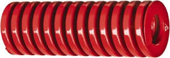 Associated Spring Raymond - 2-1/2" Hole Diam, 1-1/2" Rod Diam, 6" Free Length, Red Die Spring - 2765 Lb Max Deflection, 1.7087" Max Deflection, Heavy Duty, Chromium Alloy Steel - Caliber Tooling