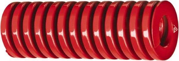 Associated Spring Raymond - 1-1/2" Hole Diam, 3/4" Rod Diam, 2-1/2" Free Length, Red Die Spring - 1565 Lb Max Deflection, 0.9134" Max Deflection, Heavy Duty, Chromium Alloy Steel - Caliber Tooling