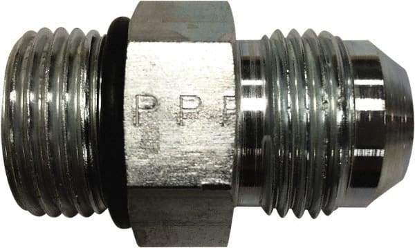 Parker - 2" Tube OD, 37° Steel Flared Tube Straight Thread Connector - 2-1/2 UNF, Flare x SAE-ORB Ends - Caliber Tooling