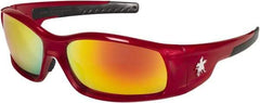 MCR Safety - Fire Mirror Lenses, Framed Safety Glasses - Scratch Resistant, Size Universal, Wrap Around - Caliber Tooling