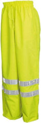 MCR Safety - Size 4XL, High Visibility Lime, Rain Pants - 2 Pockets - Caliber Tooling