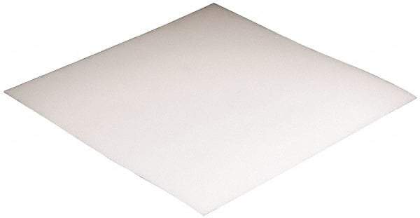 Made in USA - 3/8" Thick x 24" Wide x 2' Long, Polyethylene (LDPE) Sheet - White - Caliber Tooling