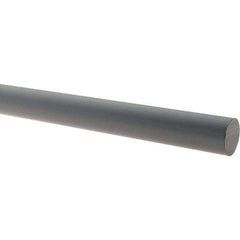 Made in USA - 5' Long, 3-1/2" Diam, PVC Plastic Rod - Gray - Caliber Tooling