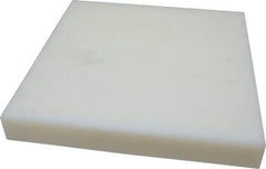 Made in USA - 1-1/2" Thick x 12" Wide x 1' Long, Polyethylene (UHMW) Sheet - White, ±0.10% Tolerance - Caliber Tooling