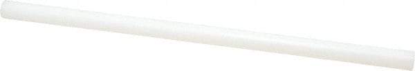 Made in USA - 4' Long, 3-1/2" Diam, Polyethylene (UHMW) Plastic Rod - White - Caliber Tooling