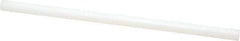 Made in USA - 1' Long, 7" Diam, Polyethylene (UHMW) Plastic Rod - White - Caliber Tooling