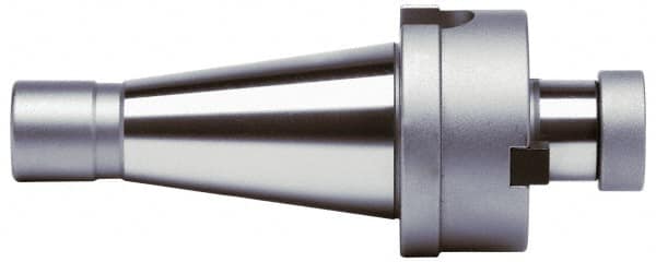 Accupro - NMTB50 Taper Shank 2" Pilot Diam Shell Mill Holder - 1.88" Flange to Nose End Projection, 1-14 Lock Screw, Through-Spindle Coolant - Exact Industrial Supply