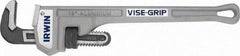 Irwin - 18" Aluminum Straight Pipe Wrench - 2-1/2" Pipe Capacity - Caliber Tooling