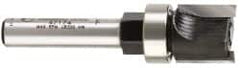 Amana Tool - 1/2" Cut Diam, 1/2" Length of Cut, 2 Flute Pattern-Cutting Edge Profile Router Bit - Carbide-Tipped, 1/4" Shank Diam, 1-15/16" OAL, Uncoated - Caliber Tooling