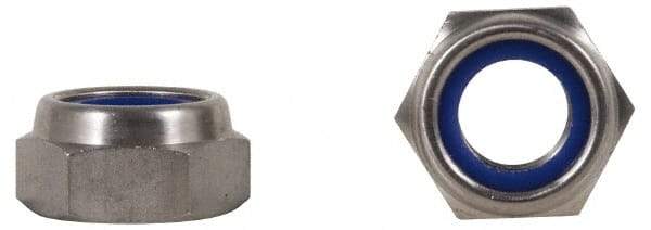 Value Collection - 5/8-11 UNC 18-8 Heavy Hex Lock Nut with Nylon Insert - 1-1/16" Width Across Flats, 39/64" High, Uncoated - Caliber Tooling