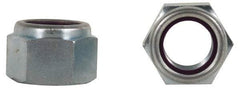 Value Collection - 1-8 UNC Grade B Hex Lock Nut with Nylon Insert - 1-7/16" Width Across Flats, 1-3/64" High, Zinc-Plated Finish - Caliber Tooling