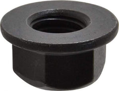 Value Collection - 1/2-13 UNC Grade G Hex Flange Lock Nut with Distorted Thread - 3/4" Width Across Flats, 27/64" High, Phosphate & Oil Finish - Caliber Tooling