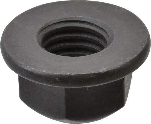 Value Collection - 5/8-11 UNC Grade G Hex Flange Lock Nut with Distorted Thread - 15/16" Width Across Flats, 11/16" High, Phosphate & Oil Finish - Caliber Tooling