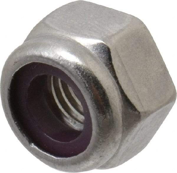 Value Collection - 1/4-28 UNF 18-8 Hex Lock Nut with Nylon Insert - 7/16" Width Across Flats, 5/16" High - Caliber Tooling