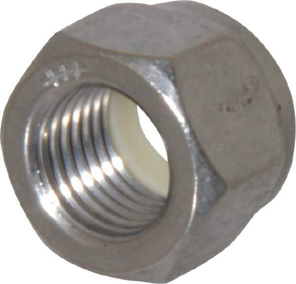 Value Collection - 3/8-24 UNF 18-8 Hex Lock Nut with Nylon Insert - 9/16" Width Across Flats, 29/64" High, Uncoated - Caliber Tooling