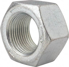 Value Collection - 1-1/8 - 12 UNF Steel Right Hand Hex Nut - 1-11/16" Across Flats, 0.999" High, Zinc Clear Finish - Caliber Tooling