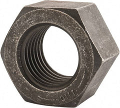 Value Collection - 2 - 4-1/2 UNC Steel Right Hand Hex Nut - 3-1/8" Across Flats, 1-23/32" High, Uncoated - Caliber Tooling