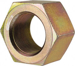 Value Collection - 1-3/4 - 12 UN Steel Right Hand Hex Nut - 2-3/4" Across Flats, 1-1/2" High, Zinc Yellow Dichromate Finish - Caliber Tooling