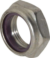 Value Collection - 1-14 UNF 18-8 Hex Lock Nut with Nylon Insert - 1-7/16" Width Across Flats, 35/64" High, Uncoated - Caliber Tooling