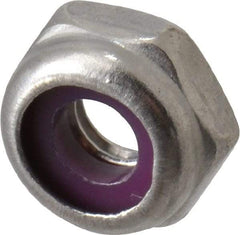 Value Collection - #10-32 UNF 18-8 Hex Lock Nut with Nylon Insert - 3/8" Width Across Flats, 3/16" High, Uncoated - Caliber Tooling