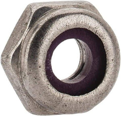 Value Collection - #10-24 UNC 18-8 Hex Lock Nut with Nylon Insert - 3/8" Width Across Flats, 3/16" High, Uncoated - Caliber Tooling