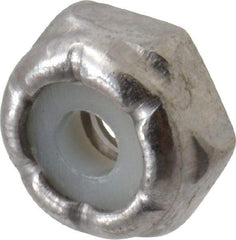 Value Collection - #4-40 UNC 18-8 Hex Lock Nut with Nylon Insert - 1/4" Width Across Flats, 1/8" High - Caliber Tooling