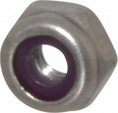 Value Collection - #8-32 UNC 18-8 Hex Lock Nut with Nylon Insert - 11/32" Width Across Flats, 3/16" High, Uncoated - Caliber Tooling