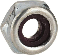 Value Collection - #5-40 UNC Grade 2 Hex Lock Nut with Nylon Insert - 1/4" Width Across Flats, 1/8" High, Zinc-Plated Finish - Caliber Tooling