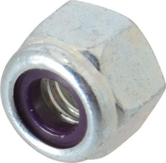 Value Collection - 5/16-18 UNC Grade 2 Heavy Hex Lock Nut with Nylon Insert - 9/16" Width Across Flats, 7/16" High, Zinc-Plated Finish - Caliber Tooling