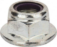 Value Collection - 3/4-10 UNC Grade 2 Hex Flange Lock Nut with Nylon Insert - 1-1/8" Width Across Flats, 13/16" High, Zinc-Plated Finish - Caliber Tooling