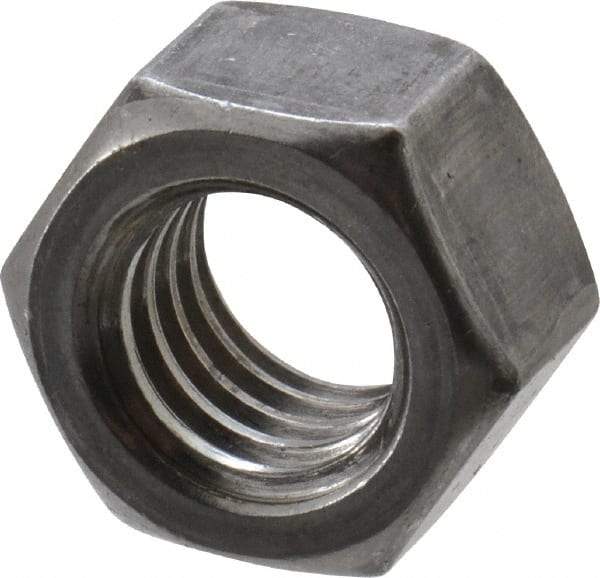 Value Collection - 3/8-16 UNC Steel Right Hand Hex Nut - 9/16" Across Flats, 21/64" High, Uncoated - Caliber Tooling