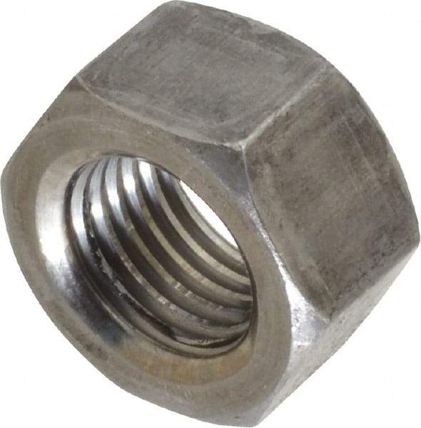 Value Collection - 3/8-24 UNF Steel Right Hand Hex Nut - 9/16" Across Flats, 21/64" High, Uncoated - Caliber Tooling