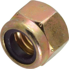 Value Collection - 3/8-16 UNC Grade 8 Hex Lock Nut with Nylon Insert - 9/16" Width Across Flats, 29/64" High, Zinc Yellow Dichromate Finish - Caliber Tooling