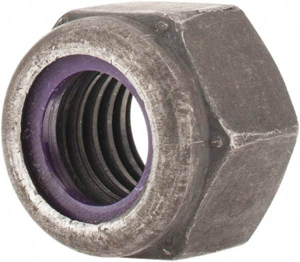 Value Collection - 1/2-13 UNC Grade 8 Hex Lock Nut with Nylon Insert - 3/4" Width Across Flats, 19/32" High, Uncoated - Caliber Tooling