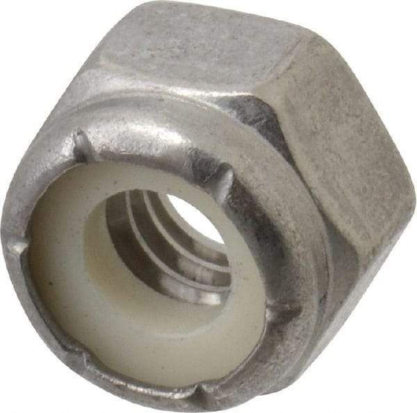 Value Collection - 1/4-20 UNC 316 Hex Lock Nut with Nylon Insert - 7/16" Width Across Flats, 5/16" High - Caliber Tooling