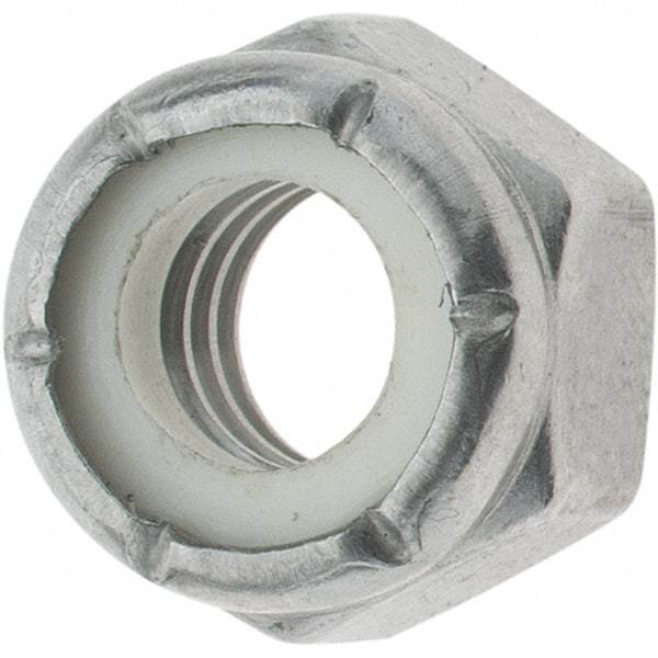 Value Collection - 5/16-18 UNC 316 Hex Lock Nut with Nylon Insert - 1/2" Width Across Flats, 11/32" High - Caliber Tooling