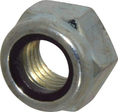 Value Collection - M12x1.50 Metric Fine Grade 8 Hex Lock Nut with Nylon Insert - 12mm High, Zinc-Plated Finish - Caliber Tooling