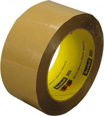 3M - 72mm x 50m Tan Rubber Adhesive Sealing Tape - Polyester Film Backing, 3.4 mil Thick, 67 Lb Tensile Strength, Series 355 - Caliber Tooling