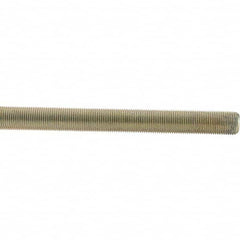 Value Collection - 5/8-18 UNF (Fine), 3' Long, Low Carbon Steel Threaded Rod - Yellow Zinc-Plated Finish - Caliber Tooling