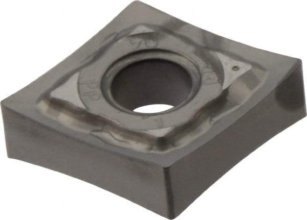 Iscar - CNMG431 PP Grade IC10 Carbide Turning Insert - Uncoated, 80° Diamond, 1/2" Inscr Circle, 3/16" Thick, 1/64" Corner Radius - Caliber Tooling