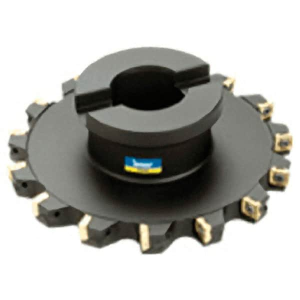 Iscar - Shell Mount B Connection, 0.3543" Cutting Width, 63/64" Depth of Cut, 100mm Cutter Diam, 1-1/16" Hole Diam, 11 Tooth Indexable Slotting Cutter - FST Toolholder, Q/XPMT Insert - Caliber Tooling