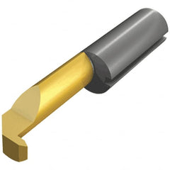 Iscar - 15mm Cutting Depth, 5mm Diam, Internal Thread, Solid Carbide, Single Point Threading Tool - TiCN/TiN Finish, 30mm OAL, 5mm Shank Diam, 1.9mm Projection from Center, 0.75mm Max Pitch, 60° Profile Angle - Exact Industrial Supply