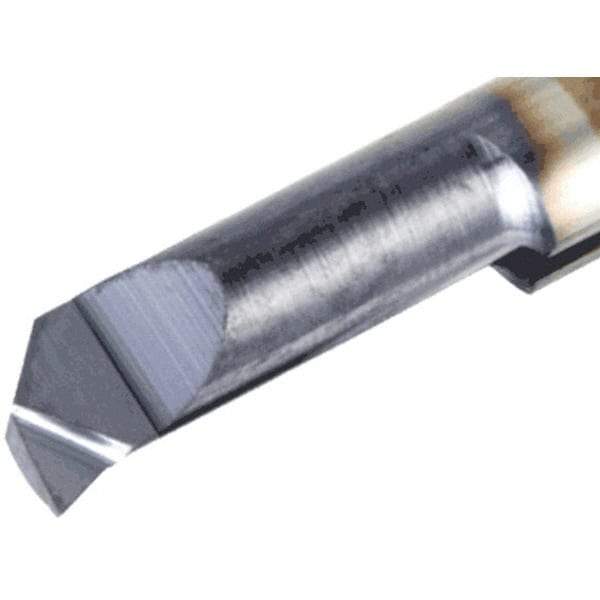 Iscar - 6.8mm Min Bore Diam, 19mm Max Bore Depth, 7mm Shank Diam, Chamfering & Corner Radius Boring Bar - 0.0059" Corner Radius, Left Hand Cut, Solid Carbide, TiCN/TiN Finish - Exact Industrial Supply