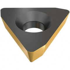 Iscar - TPGH2-1 XL Grade IC570 Carbide Turning Insert - TiCN/TiN Finish, 60° Triangle, 1/4" Inscr Circle, 3/32" Thick, 1/64" Corner Radius - Caliber Tooling